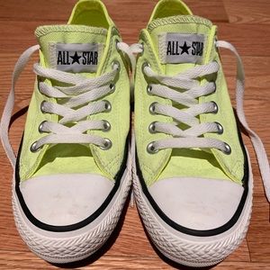 Converse Neon Low Top Chucks Size 7